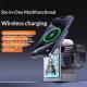 All-in-one Multi-functional Magnetic Bluetooth Speaker Alarm Clock Wireless Charger And Desktop Phone Stand
