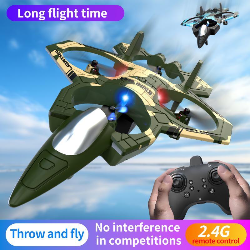 K500 Combat Drone Four-Channel Hovering Quadcopter With Altitude Hold, Flip Stunts, And Remote Control Lighting Plane