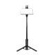 Mobile Phone Live Streaming Extension Pole Bluetooth Aluminum Alloy Desktop LED Fill Light Tripod Selfie Stick