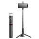 Mobile Phone Live Streaming Extension Pole Bluetooth Aluminum Alloy Desktop LED Fill Light Tripod Selfie Stick
