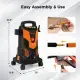Orange Black 2300 PSI Electric Pressure Washer With 4 Quick-Connect Nozzles & Soap Bottle, 1900W High-Power Cleaner For Driveway Patio