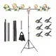 5×6.5FT T-Shape Photo Video Backdrop Stand Heavy Duty Background Stand Adjustable Photography Backdrop Stand With 6 Spring Clamps Sandbag Carry Bag For Studio Party Wedding