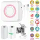 Pocket Wireless Thermal Printer Portable Mini Sticker Maker Machine Rechargeable Inkless Photo Printer For Printing Label Journal Study Notes Memo Photos