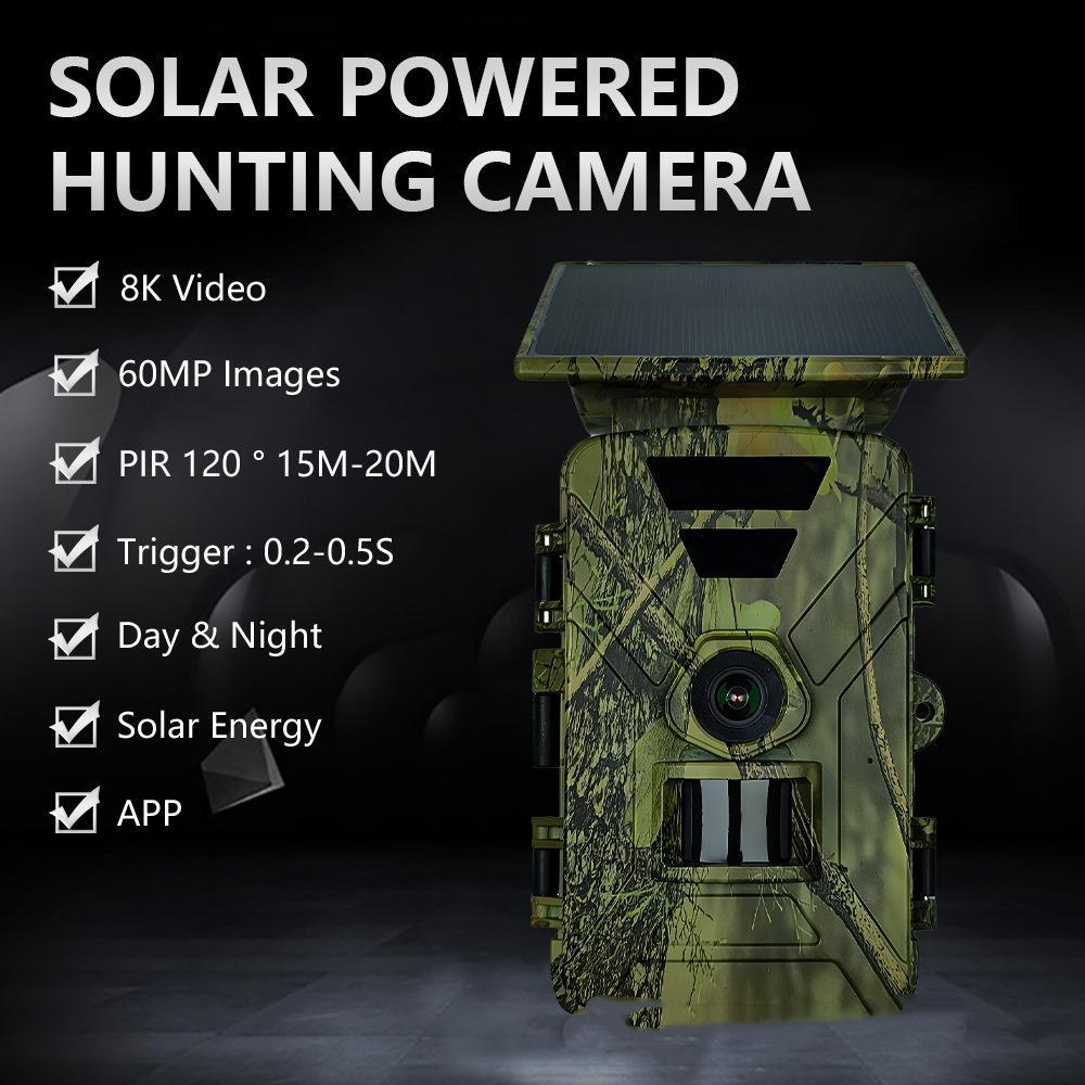 WIFI Solar Outdoor Camera 8K MP4 Type C Charging