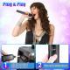 2Pc 2.4G Wireless Microphones UHF Wireless Microphones Metal Handheld Dynamic Mics With 164FT Range RGB Light For Karaoke Party DJ Wedding Speech Outdoor Events