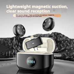 Magnetic Button Wireless Lavalier Microphone