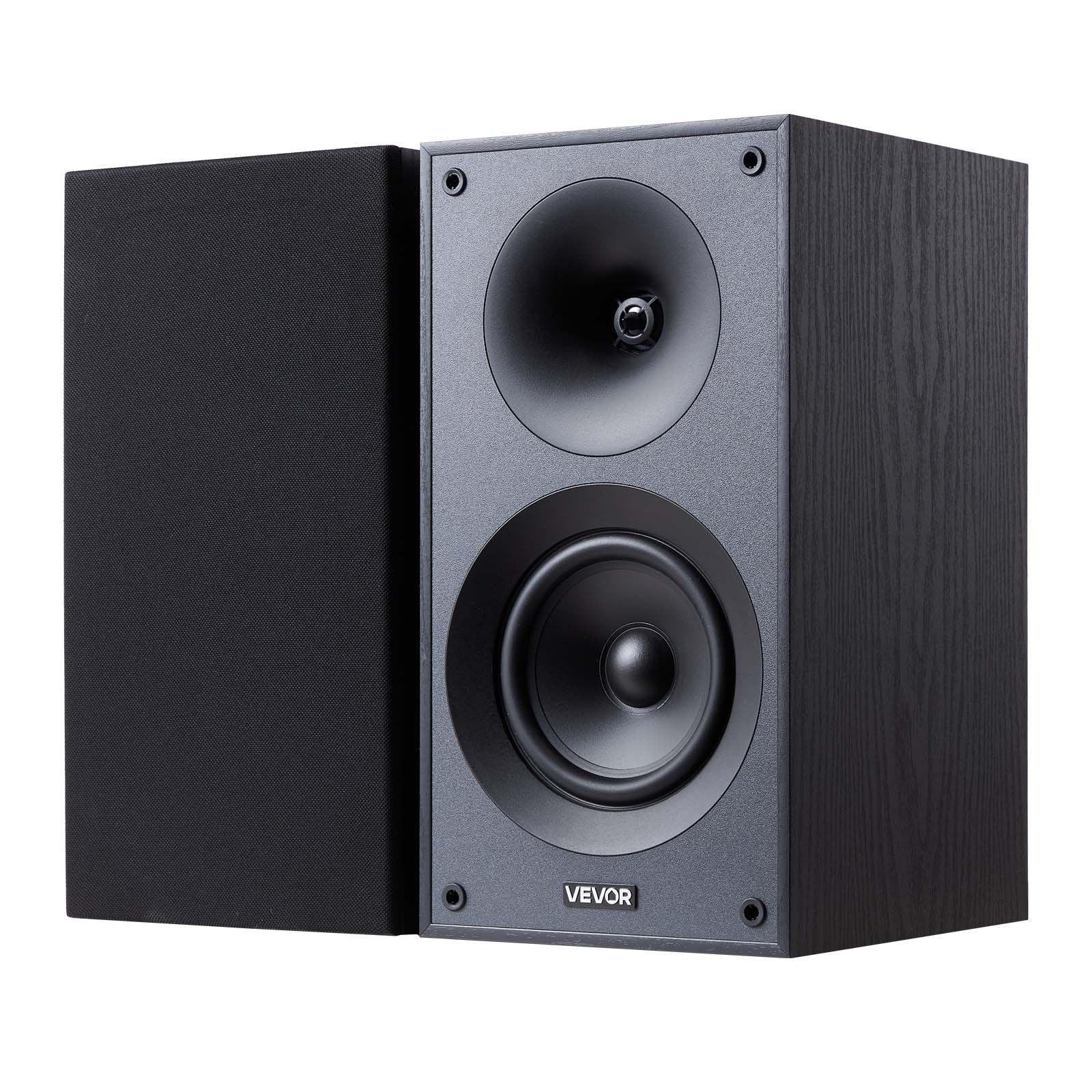 Passive Bookshelf Home Speakers Pair Of Stereo Audio Speakers Cone 65Hz-20KHz