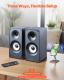 Active Powered Bookshelf Studio Monitor Speakers 25W X2 Bluetooth Coaxial Stereo