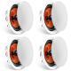 4 PCs 8 Inch In Ceiling Speakers, 100-Watts, Flush Mount Ceiling & In-Wall Speakers System With 8ΩImpedance 89dB Sensitivity, For Home Kitchen Living Room Bedroom Or Covered Outdoor Porches