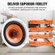 4 PCs 8 Inch In Ceiling Speakers, 100-Watts, Flush Mount Ceiling & In-Wall Speakers System With 8ΩImpedance 89dB Sensitivity, For Home Kitchen Living Room Bedroom Or Covered Outdoor Porches