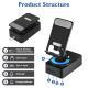 1Pc 4 In 1 Foldable Wireless Speaker Phone Stand With Power Bank 360Degree Rotatable Stand Wireless Speaker 5000mAh Battery RGB Light For Phones IPads