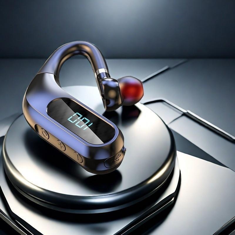 Bluetooth Earbuds With Digital Display Over-ear Design Noise Cancellation And Wireless In-ear For Sports