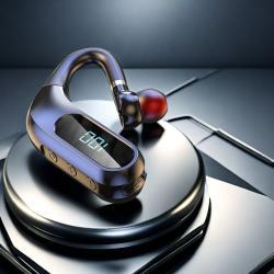 Bluetooth Earbuds With Digital Display Over-ear Design Noise Cancellation And Wireless In-ear For Sports