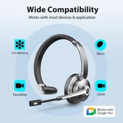 Single-ear Base-mounted Over-ear Bluetooth Wireless Noise-canceling Communication Headset