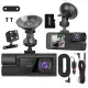 WiFi FHD 1080P Car Dash Cam 3 Channels Front Rear Inside Dash Camera With Loop Recording Reversing Visual 170° Wide Angle 64G Card Included
