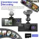 WiFi FHD 1080P Car Dash Cam 3 Channels Front Rear Inside Dash Camera With Loop Recording Reversing Visual 170° Wide Angle 64G Card Included