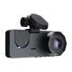 3 Channel Dash Cam Front Inside Rear Vehicle Driving Recorder Car DVR With 32G MMC Card G Sensor Motion Detection Parking Monitor Night Vision Loop Recording