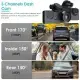3 Channel Dash Cam Front Inside Rear Vehicle Driving Recorder Car DVR With 32G MMC Card G Sensor Motion Detection Parking Monitor Night Vision Loop Recording