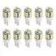 10Pcs 12V T10 LED Light Bulb Wedge Base Interior Dome Map LED Lights License Plate Trunk Side