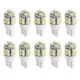 10Pcs 12V T10 LED Light Bulb Wedge Base Interior Dome Map LED Lights License Plate Trunk Side