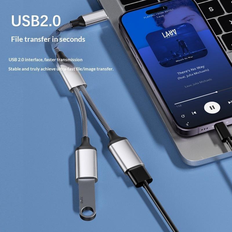 1-to-2 Hub Laptop Docking Station Adapter