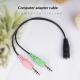Computer Splitter Cable 1-to-2 Microphone Adapter Cable