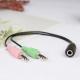 Computer Splitter Cable 1-to-2 Microphone Adapter Cable