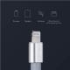 150cm 180cm USB Charging Cable A Pple MFi Certified, Nylon Braided Jacket,silver Premium Series