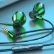 Gaming Headphones Wired In-ear Flat Port Round Hole Universal Earbuds Interface