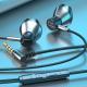Gaming Headphones Wired In-ear Flat Port Round Hole Universal Earbuds Interface
