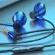Gaming Headphones Wired In-ear Flat Port Round Hole Universal Earbuds Interface
