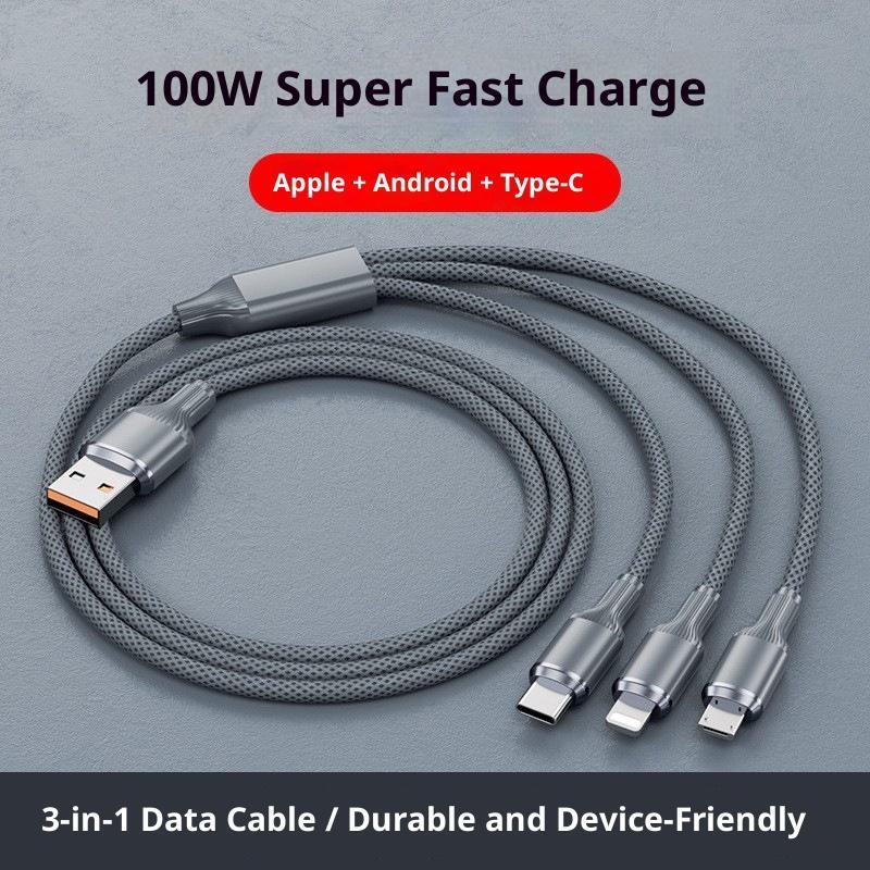 One-to-three Super Fast Charge Data Cable