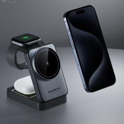 Fast-charging Multi-function Magnetic Wireless Phone Charger