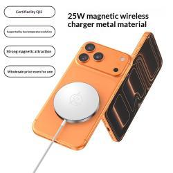 25W Magnetic Wireless Charger Made Of Metal Ideal For Wireless Charging Of Mobile Phones