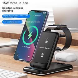 Three In One Fast Charging Bracket Magnetic Base Wireless Charger