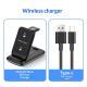 Three In One Fast Charging Bracket Magnetic Base Wireless Charger