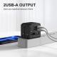 Multi-function Travel Charger Dual USB Port Universal Adapter