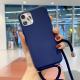 Compatible with Apple, Compatible with Apple , Suitable For Iphone11 Pure Color Silicone Lanyard Fall Protection Cover
