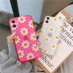 Compatible with Apple, Fluorescent smiley daisy for iPhone11 mobile phone case