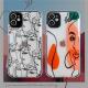 Simple lines abstract painting mobile phone case
