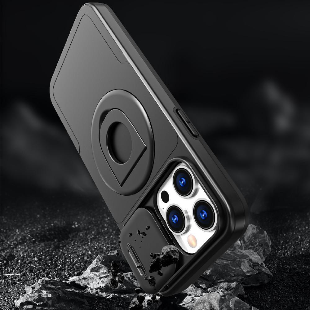 Phone Case Sliding Window Magnetic Ring Rotating Bracket