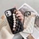 Small Fragrance Pearl Bracelet Phone Case Leather Full Cover