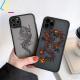 Compatible with Apple, IPhone11 Apple Frosted Ins Mobile Phone Case 12ProMax For 7 8plus Line Dragon
