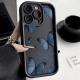 Blue Butterfly Printed Edging Drop-resistant Phone Case