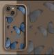 Blue Butterfly Printed Edging Drop-resistant Phone Case