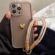 Silicone Phone Case With Lanyard Heart Design And Gold-plated Finish