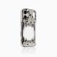 Electroplating Bright Silver Hollow Skull Tiger Tooth Mobile Phone Case