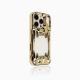 Electroplating Bright Silver Hollow Skull Tiger Tooth Mobile Phone Case