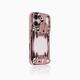 Electroplating Bright Silver Hollow Skull Tiger Tooth Mobile Phone Case