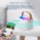 Microphone Karaoke Machine Bluetooth-compatible Speaker With 2 Wireless Mic RGB Light Home Family Singing Speaker